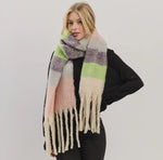 Load image into Gallery viewer, Multi Colored Striped Winter Scarf
