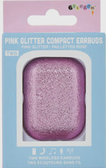 Load image into Gallery viewer, Pink Glitter Compact Ear Buds

