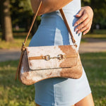 Load image into Gallery viewer, Cow Horsebit Shoulder Bag

