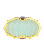 Load image into Gallery viewer, Dome Ring Aqua Chalcedony

