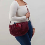Load image into Gallery viewer, Sheila Large Crossbody Garnet Suede
