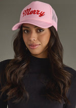 Load image into Gallery viewer, Pink Merry Trucker Hat
