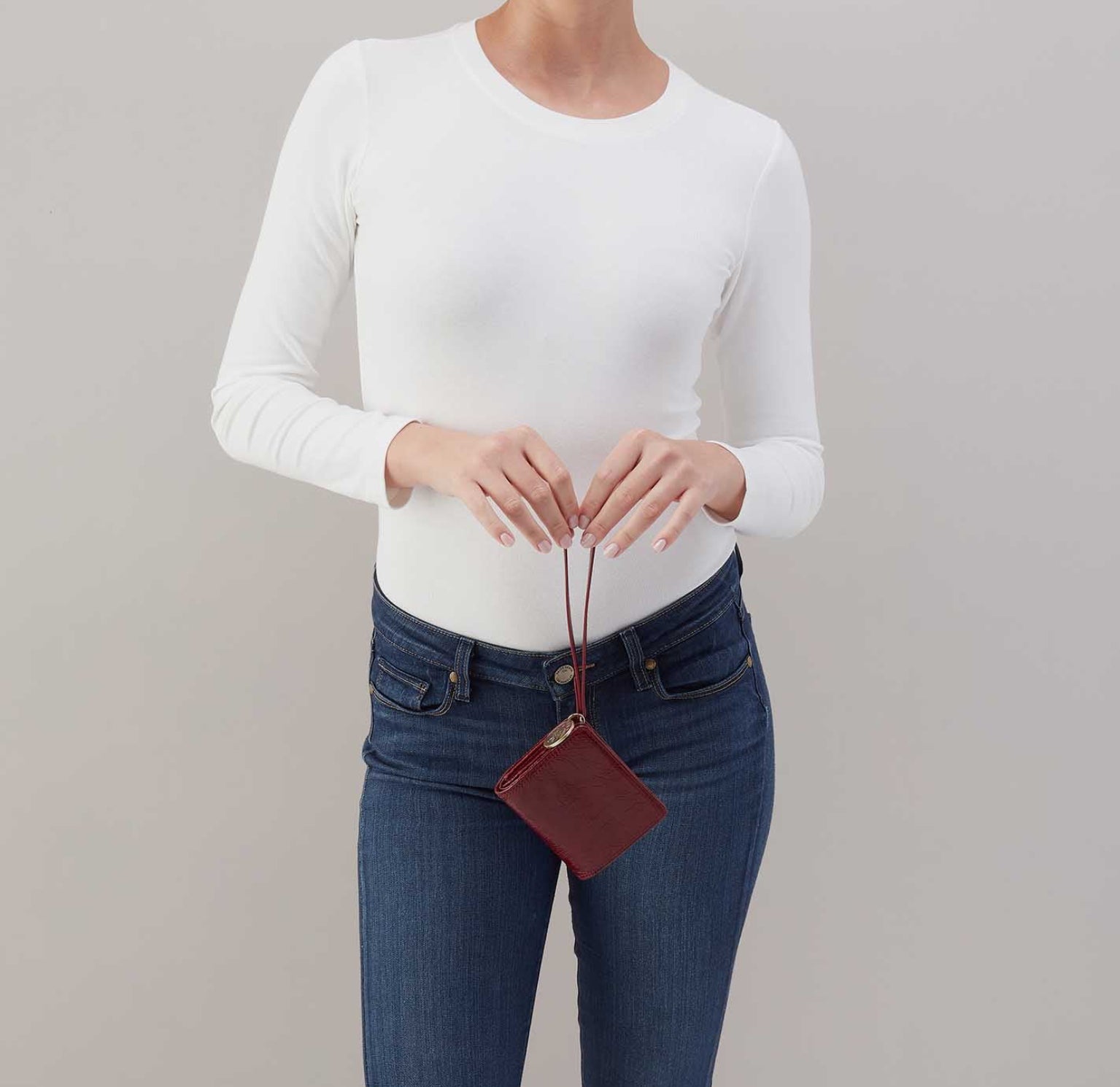 Coin Wristlet Wallet Garnet Gloss