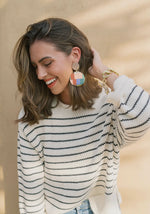 Load image into Gallery viewer, Rancher Circle Stripe Earring
