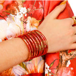 Load image into Gallery viewer, KOI Red All Weather Bangles set of 4
