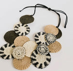 Load image into Gallery viewer, Hand Woven Disk Statement Necklace
