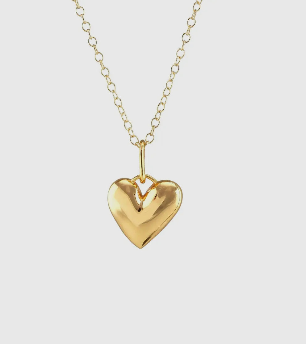 Puffy Heart Charm Necklace