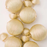 Load image into Gallery viewer, Gold Metallic Lido Statement Pom Pom Earrings
