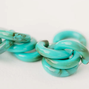 Turquoise Lucite Hoop