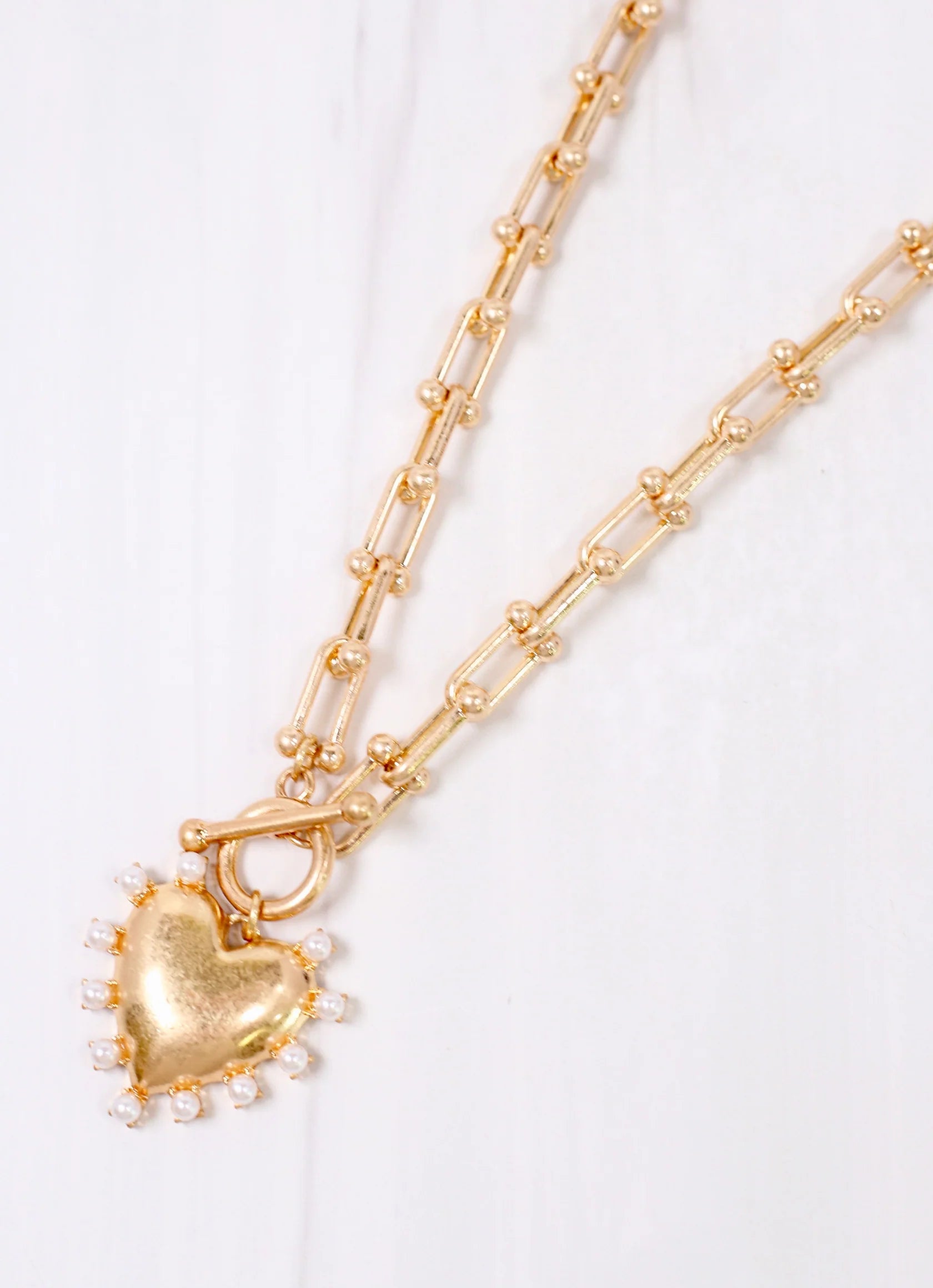 Shapiro Pearl Heart Necklace