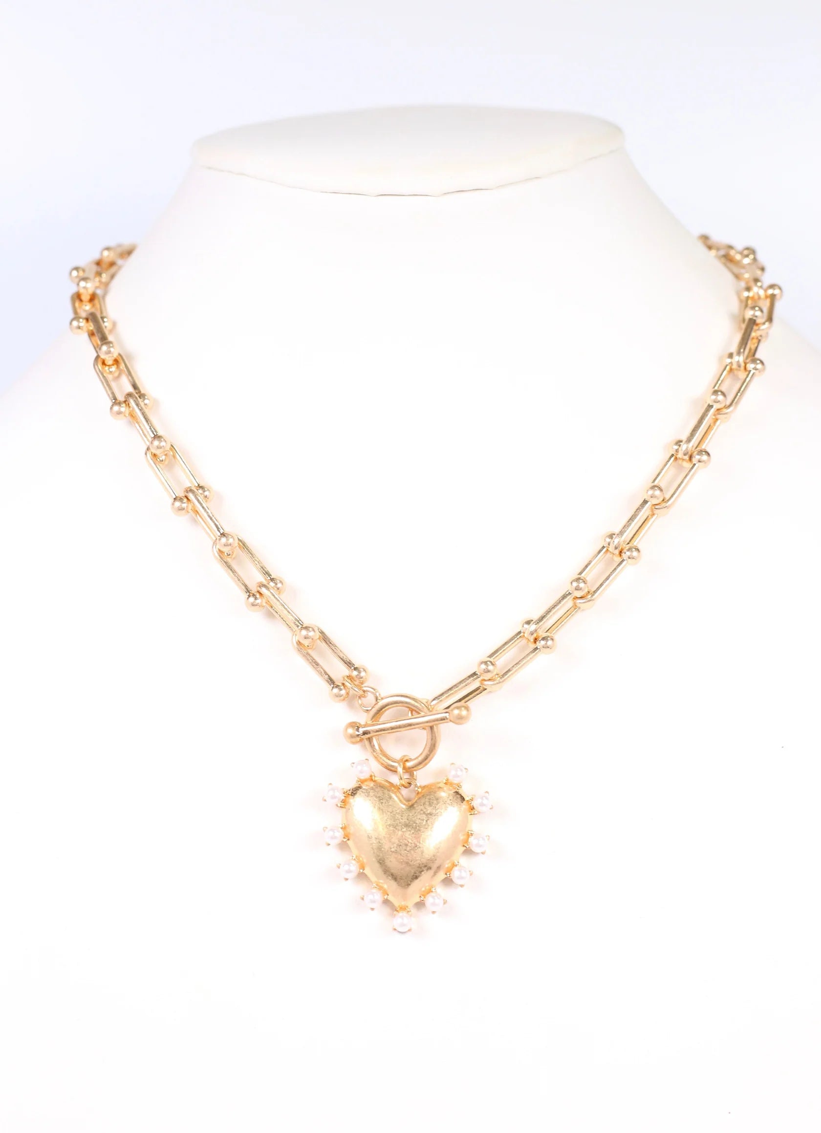 Shapiro Pearl Heart Necklace