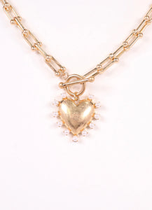 Shapiro Pearl Heart Necklace