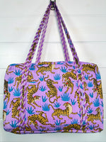 Load image into Gallery viewer, Tiger Quilted Duffle Bag
