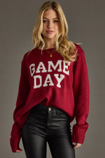 Load image into Gallery viewer, Maroon Game Day Sweater
