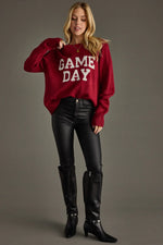 Load image into Gallery viewer, Maroon Game Day Sweater
