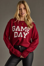 Load image into Gallery viewer, Maroon Game Day Sweater
