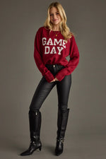 Load image into Gallery viewer, Maroon Game Day Sweater
