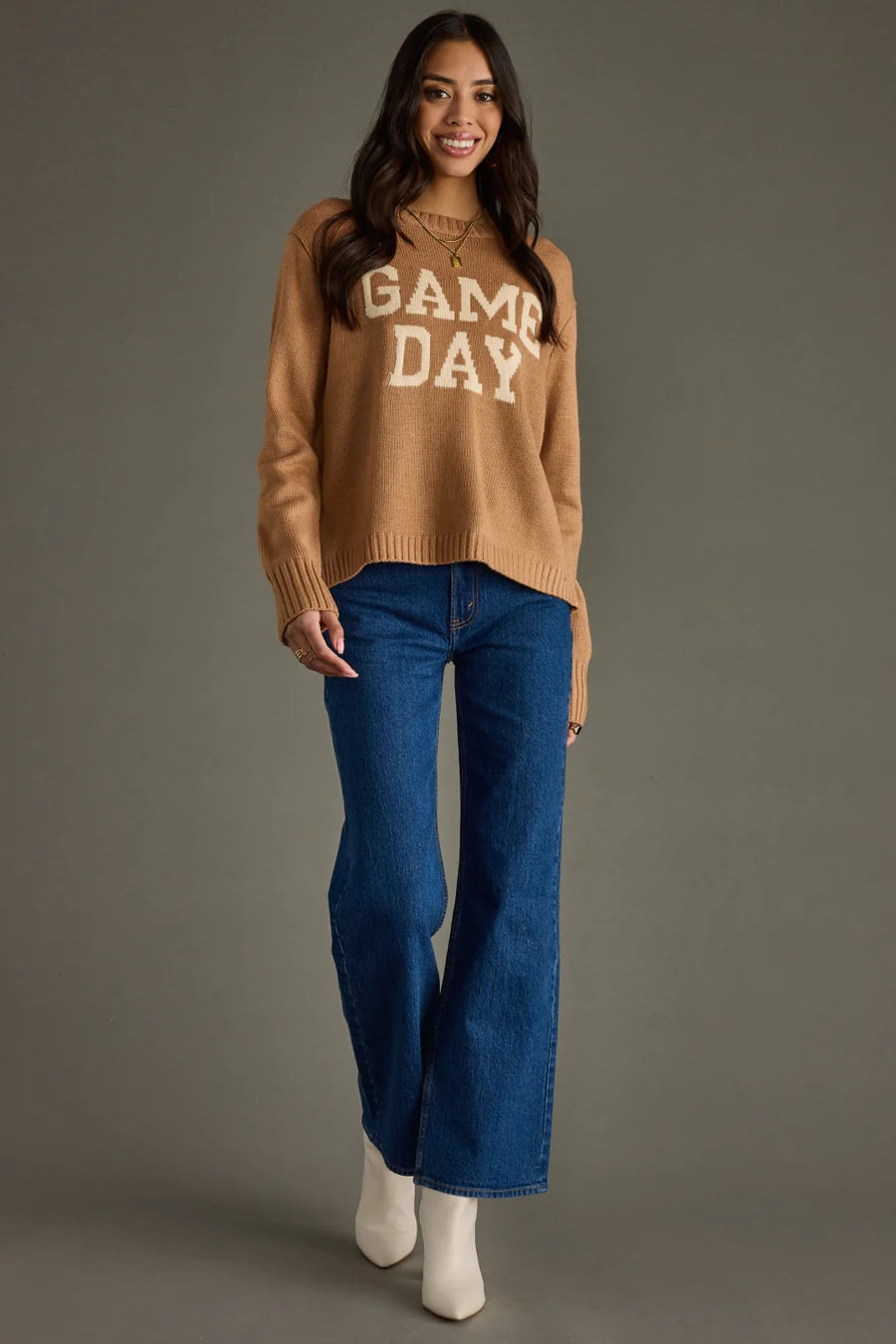 Tan Game Day Sweater