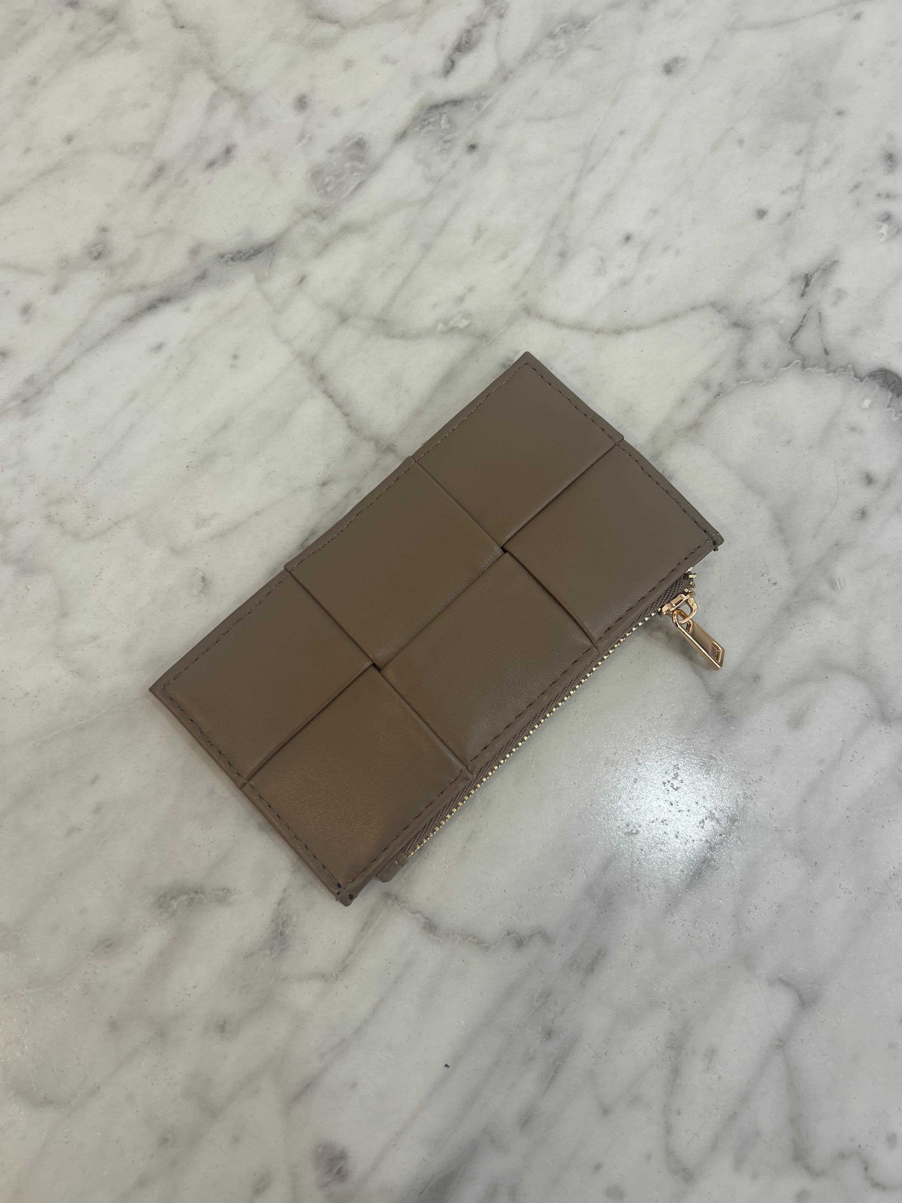 Quilted Leather Card Holder