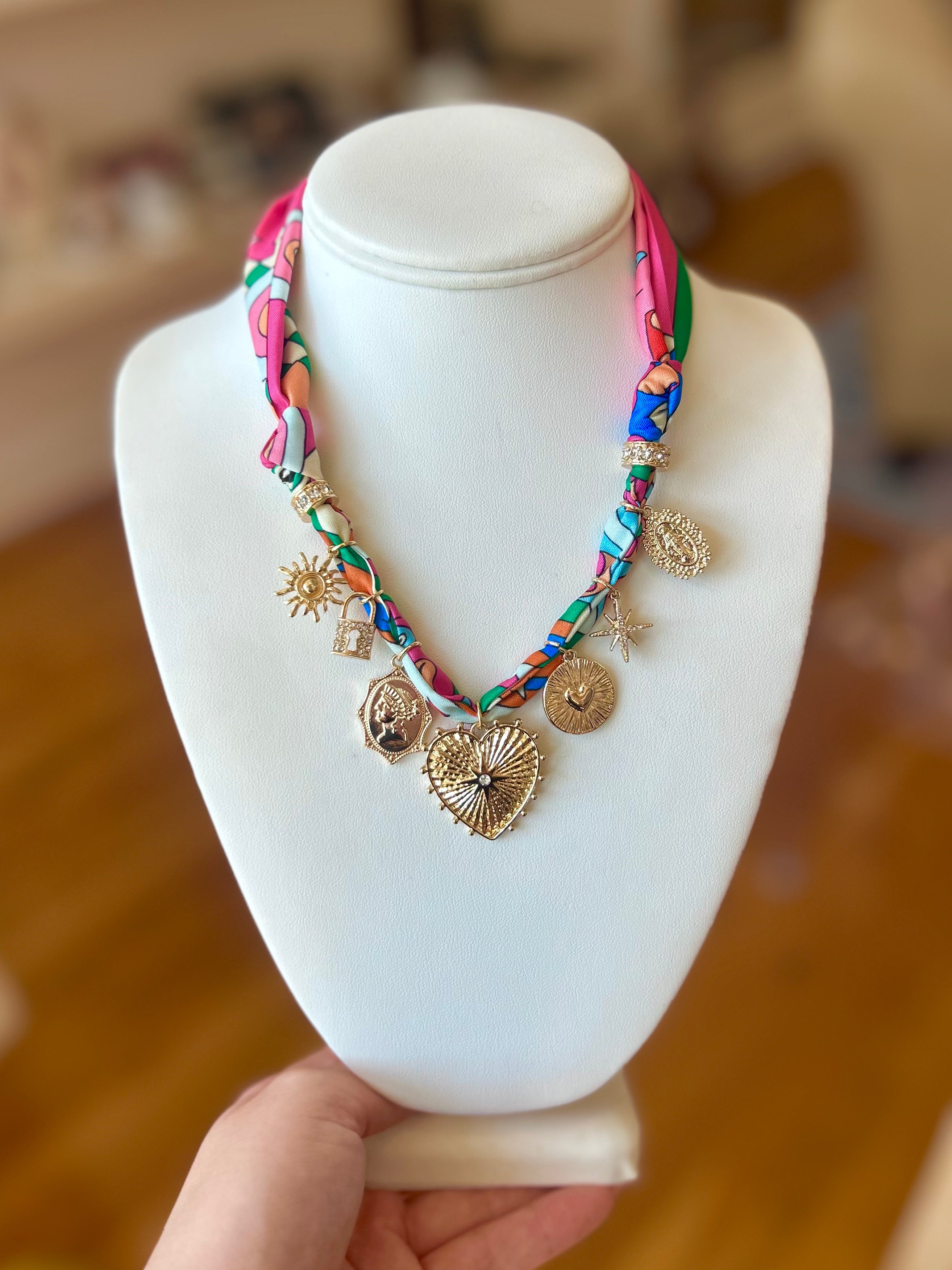 Polly Scarf Charm Necklace