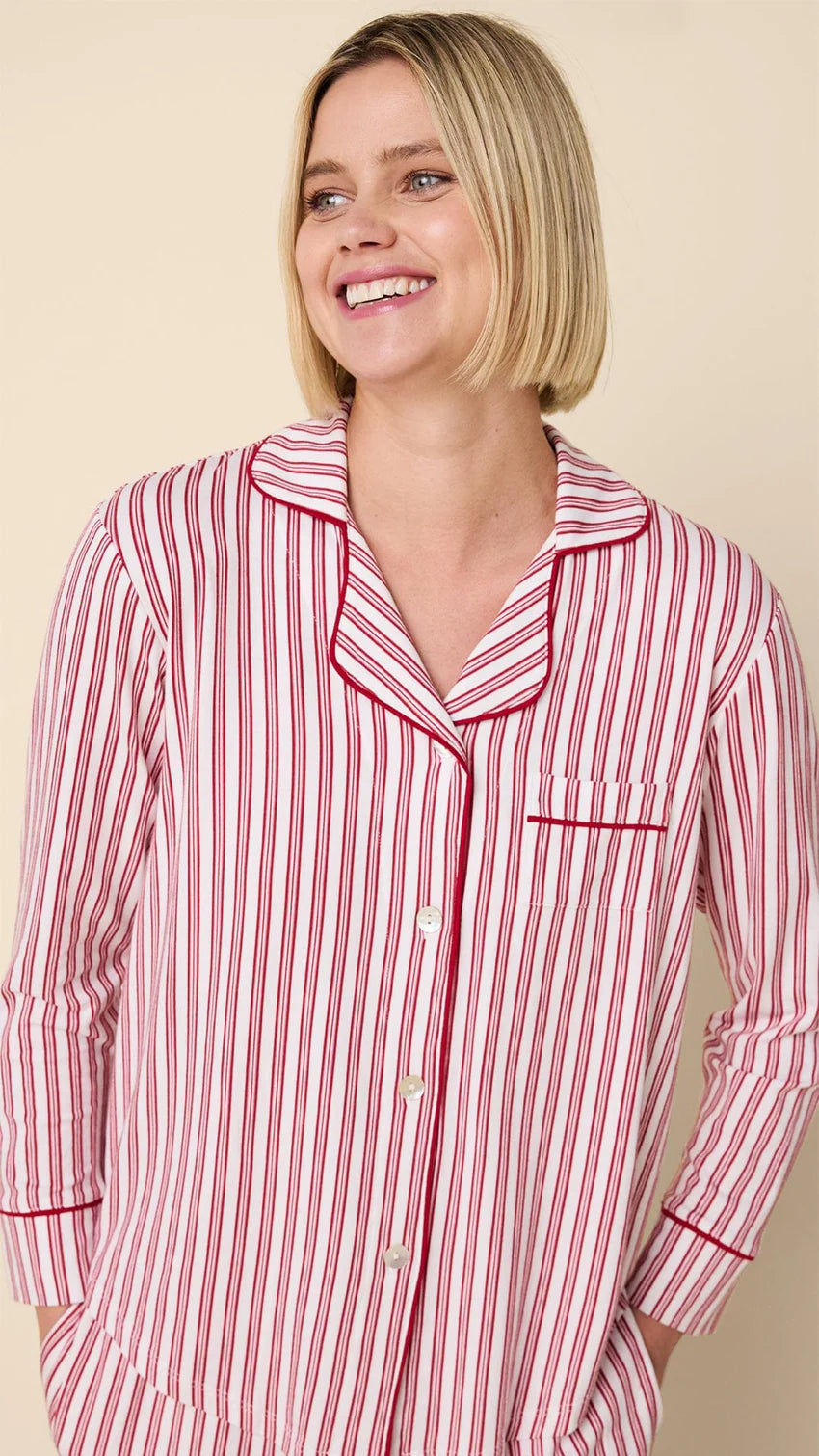 Holiday Stripe Pima Knit PJ Set