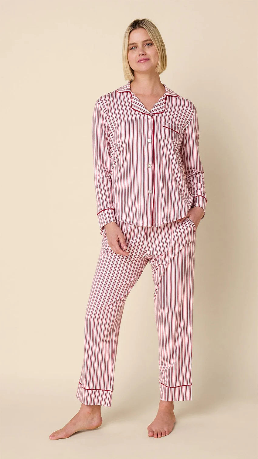 Holiday Stripe Pima Knit PJ Set