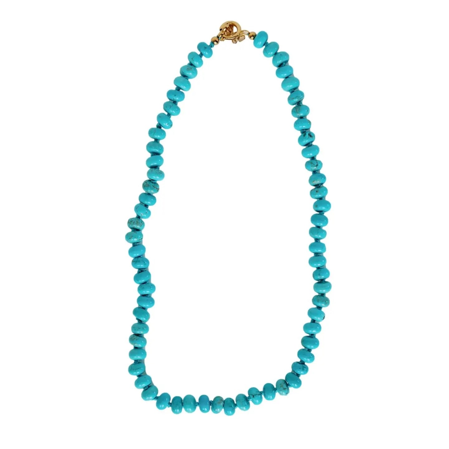 Genuine Turquoise Candy Necklace 18”