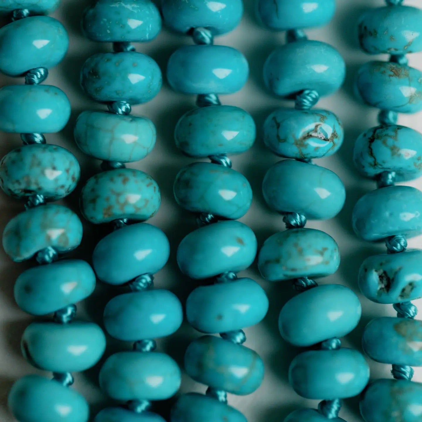 Genuine Turquoise Candy Necklace 18”