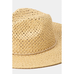 Natural Basket Weave Sun Hat