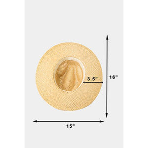 Natural Basket Weave Sun Hat