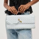 Load image into Gallery viewer, Ada Top Handle Woven East West Clutch Crossbody
