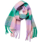 Load image into Gallery viewer, PLAID PATTERN FRINGE WINTER SCARF
