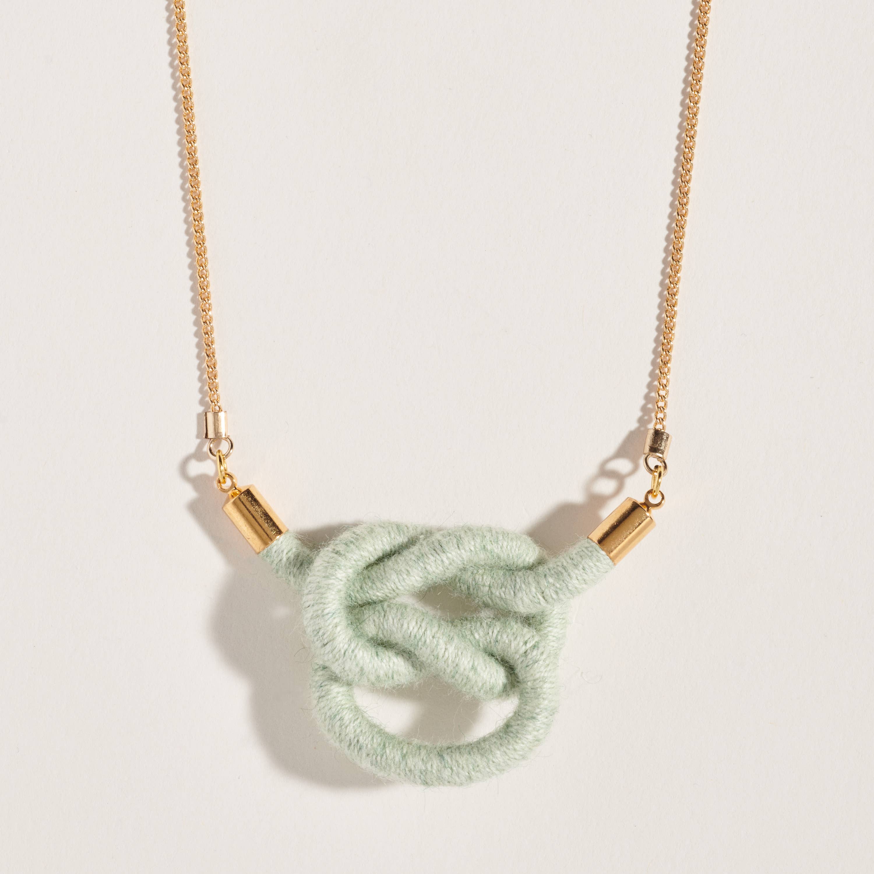 Square Fiber + Chain Necklace *More Colors