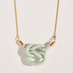 Load image into Gallery viewer, Square Fiber + Chain Necklace *More Colors
