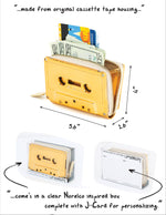 Load image into Gallery viewer, Retro Cassette Mixtape Wallet | Gold Chrome
