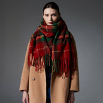 Load image into Gallery viewer, CHRISTMAS STYLE PLAID TASSEL SCARF
