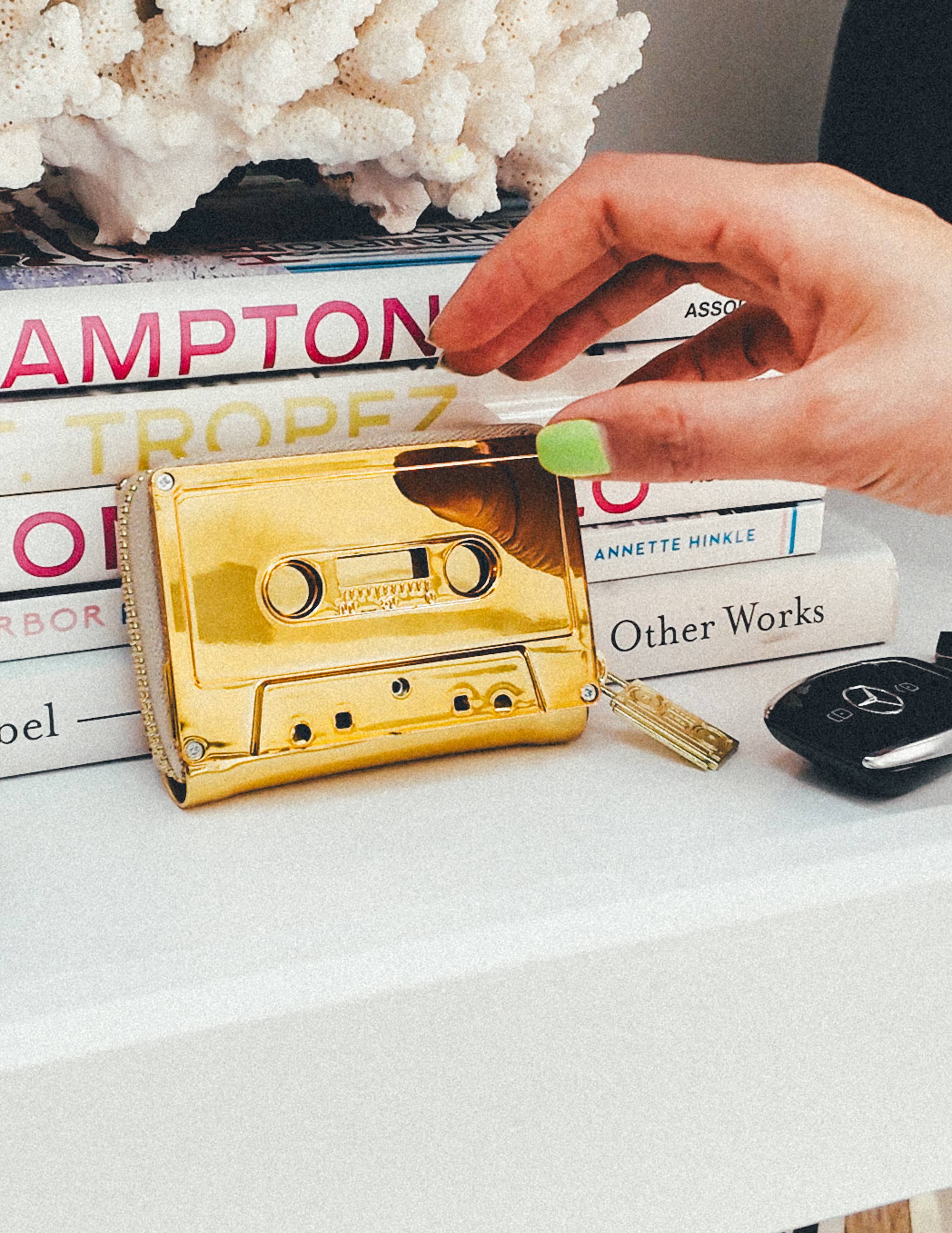 Retro Cassette Mixtape Wallet | Gold Chrome