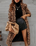 Load image into Gallery viewer, Leopard Faux Fur Coat
