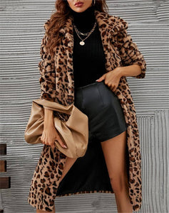 Leopard Faux Fur Coat