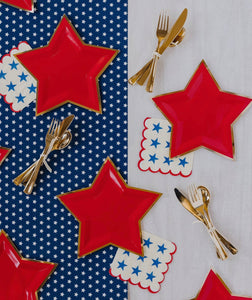 Scalloped Stars and Stripes Cocktail Napkin