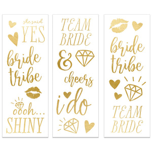 Bride to Be Tattoo Set