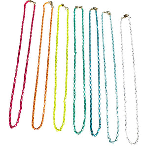 Colorful Box Chain Layering Necklace
