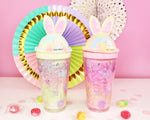 Load image into Gallery viewer, Sweet Rainbow Bunny Tumbler Yellow
