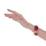 Load image into Gallery viewer, Budha Girl Red Three Kings All Weather Bangles (AWB)
